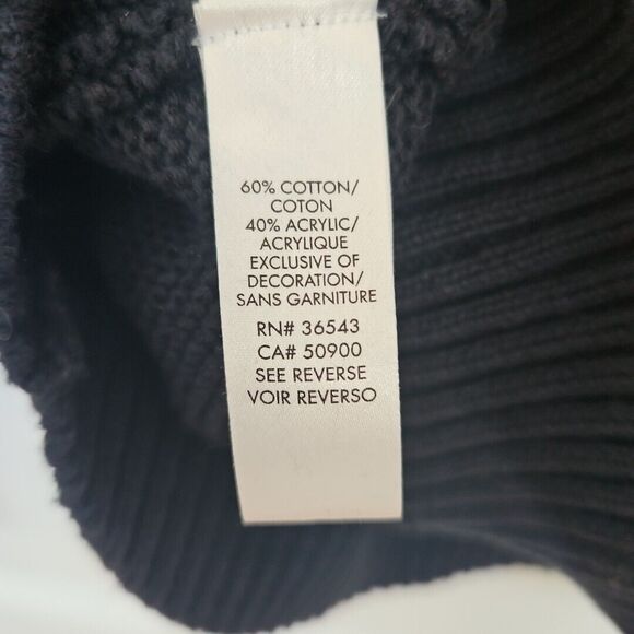 Calvin Klein 1/4 Zip Mens Navy Faux Suede Accents Pullover Cotton Blend XL Prep - Picture 8 of 10